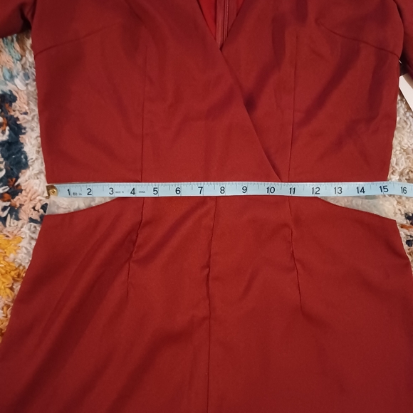 NWT Tobi Romper • Burgundy With Mesh Cut Outs •Size L - Picture 8 of 11